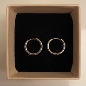 Silver Minimalist Hoops